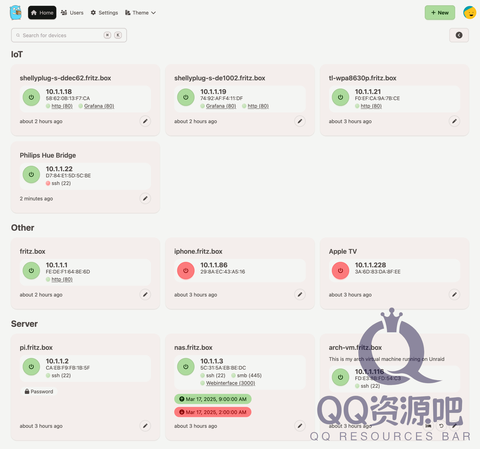 UpSnap：一款开源 Web 应用，提供简单易用的局域网唤醒功能，支持定时任务、端口探测、用户管理等