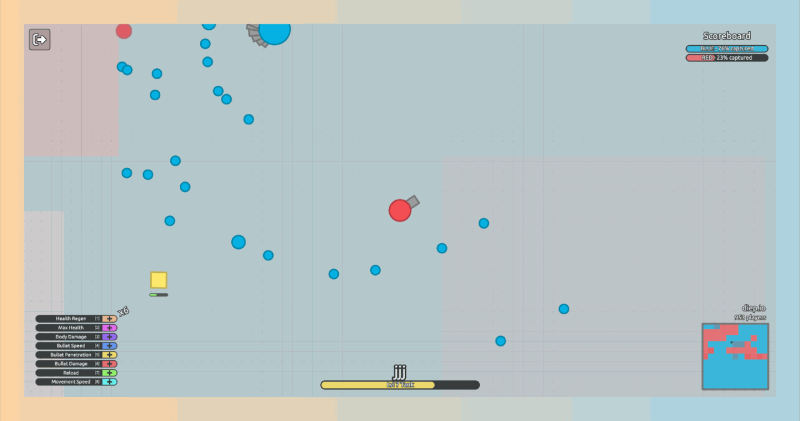 Diep.io:多人在线坦克大战,向周围的敌人发射子弹消灭它们,简单易上手,却又充满策略和挑战!