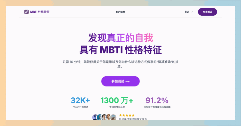 MBTI Characters：免费在线性格测试工具，通过10-15分钟的测试帮助用户了解自己的性格类型，提供详细分析和职业建议
